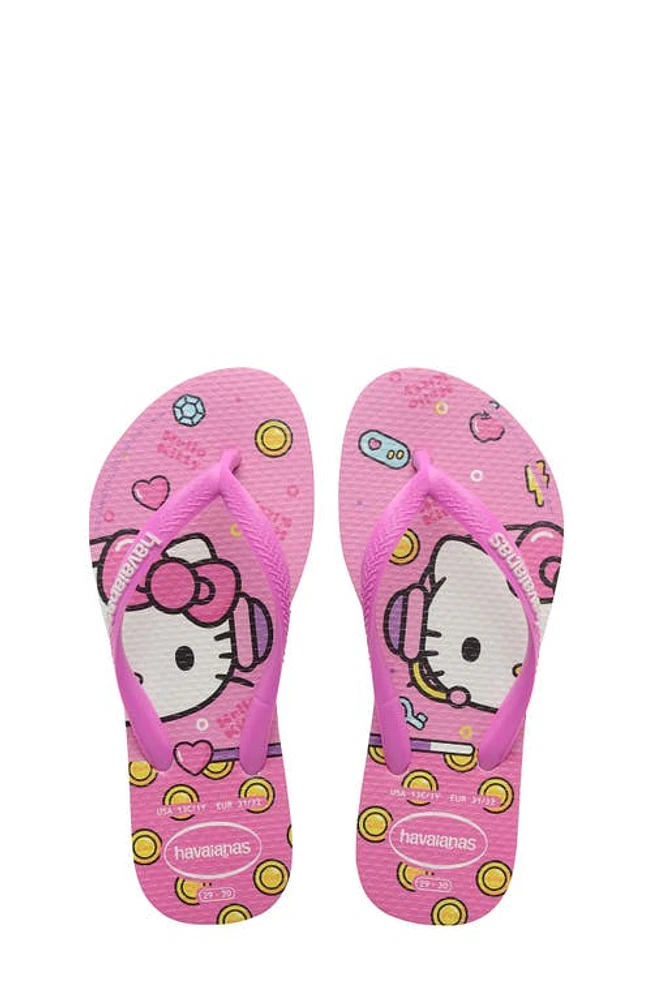 Havaianas Hello Kitty Slim Flip Flop White/Reddish Purple at Nordstrom,