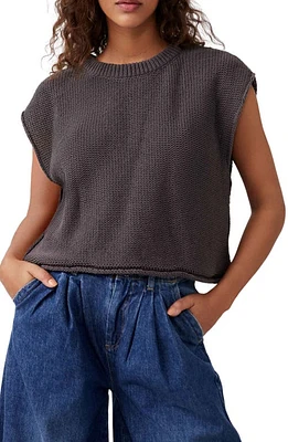 Free People Stolen Hearts Sweater Vest in Pavement at Nordstrom, Size Small