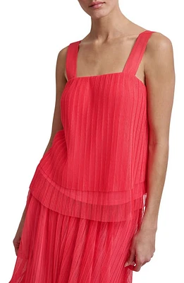 DKNY Plissé Mesh Tank Top at Nordstrom,