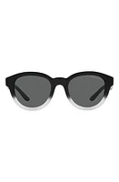 Armani Exchange 49mm Small Phantos Sunglasses in Dark Grey at Nordstrom