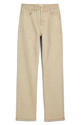 Madewell The '90s Botanical Dye High Waist Straight Leg Jeans Driftwood at Nordstrom,