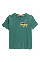 Mini Boden Kids' Cotton Graphic T-Shirt Spruce Green Amazon at Nordstrom,