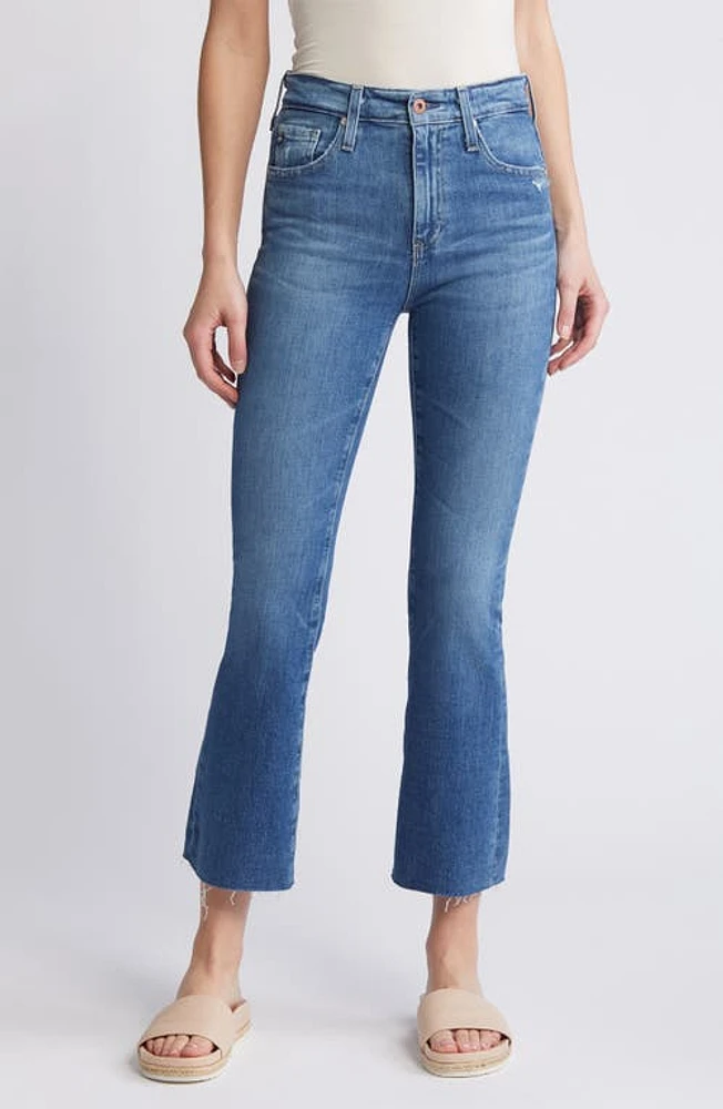 AG Farrah Raw Hem Crop Bootcut Jeans Alibi Destructed at Nordstrom,