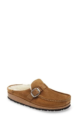 Birkenstock Buckley Genuine Shearling Mule Tea Suede at Nordstrom,