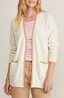 vineyard vines Varsity Tipped Cashmere Cardigan Marshmallow at Nordstrom,