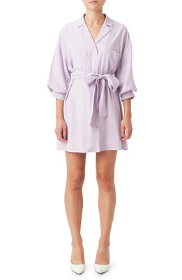 Endless Rose Tie Waist Mini Shirtdress at Nordstrom,