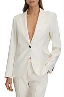 Reiss Millie Peaked Lapel Blazer Cream at Nordstrom,