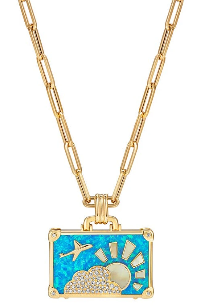 NeverNoT Travel Suitcase Pendant Necklace in at Nordstrom