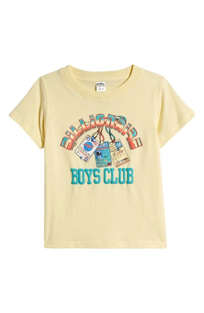 Billionaire Boys Club Kids' Cards Cotton Graphic Pastel Yellow at Nordstrom,