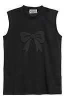 Ashley Williams Xtreme 3D Bow Mesh Sleeveless Top Black Airtex at Nordstrom,