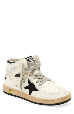 Golden Goose Kids' Sky-Star High Top Sneaker White/Black at Nordstrom,