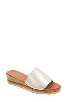 André Assous Nessie Platform Wedge Sandal Platino at Nordstrom,