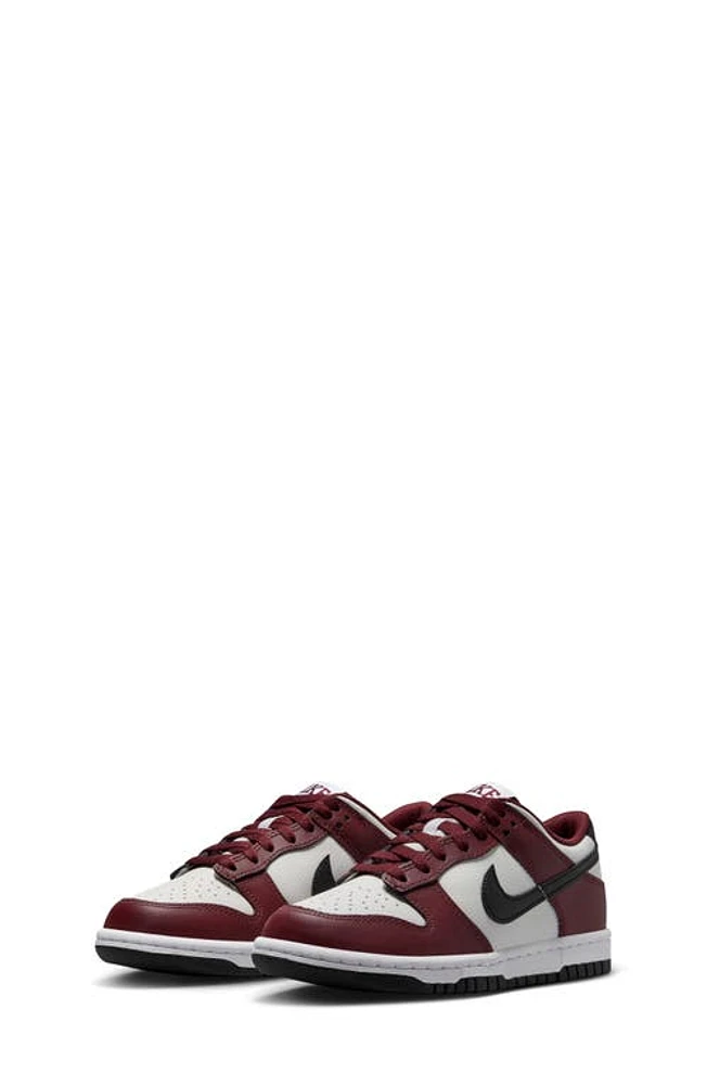 Nike Kids' Dunk Low Basketball Sneaker Dark Red/Black/White/White at Nordstrom, M