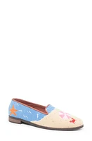 ByPaige Needlepoint Beach Flat Navy Sand at Nordstrom,