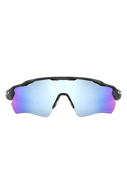 Oakley Radar EV Path 38mm Prizm Polarized Wrap Sunglasses in Rubber Black at Nordstrom