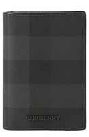 burberry Bateman Check Coated Canvas Bifold Wallet in Charcoal at Nordstrom