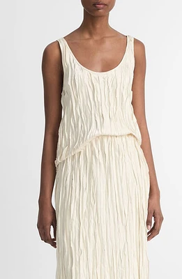 Vince Crushed Satin Tank Pale Ivory at Nordstrom,