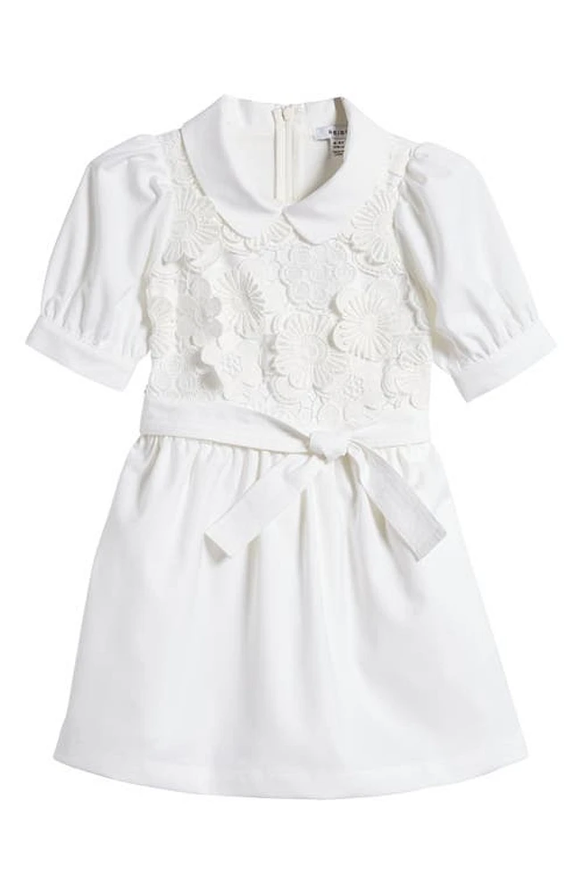 Reiss Kids' Dannie Lace Appliqué Dress Ivory at Nordstrom, Y