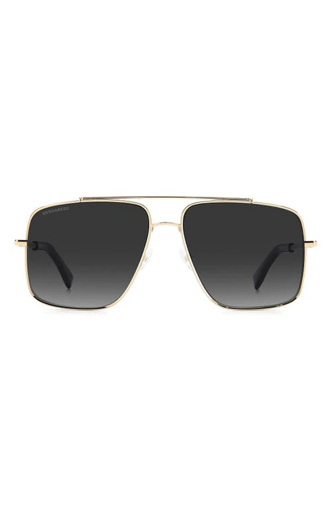 Dsquared2 60mm Square Sunglasses in Gold at Nordstrom