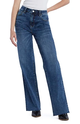 Wash Lab Denim Ella Relaxed Straight Leg Jeans Garage Blue at Nordstrom,