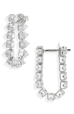 SHYMI Tennis Chain Drop Earrings in Silver at Nordstrom