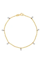 Bony Levy Mykonos Diamond Station Ball Chain Bracelet in 18K Yellow Gold at Nordstrom, Size 7