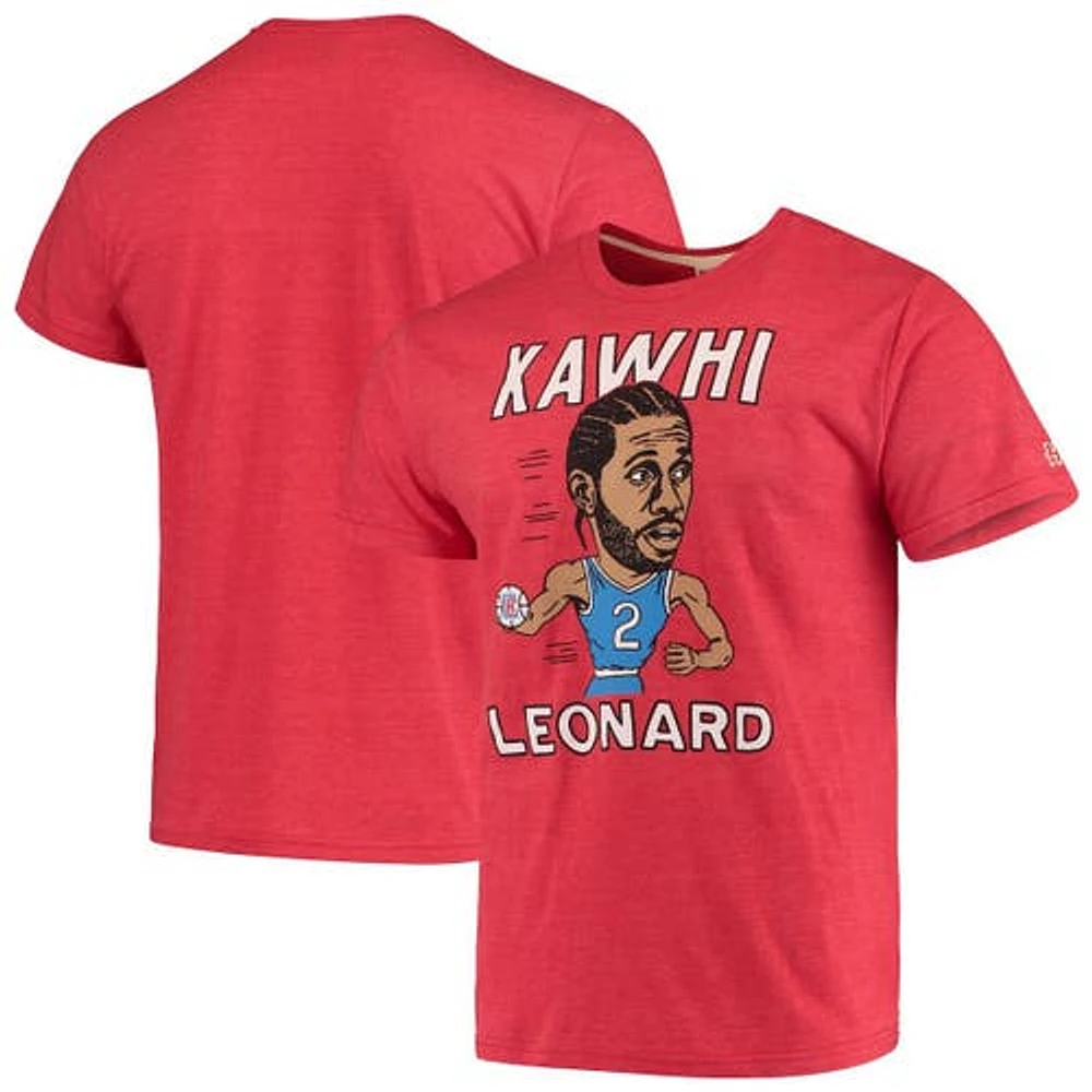 Homage Men's Kawhi Leonard Red LA Clippers Caricature Tri-Blend T-Shirt at Nordstrom, Size Medium