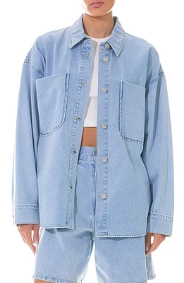 Grey Lab Pocket Denim Shirt Jacket Light at Nordstrom,