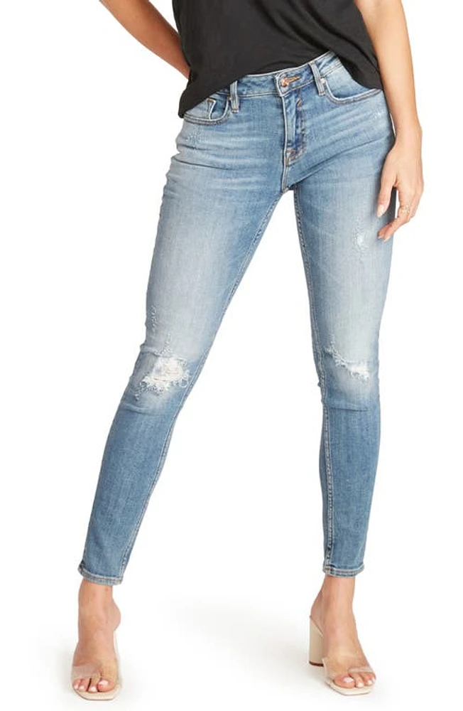 Vigoss Jagger Distressed Crop Skinny Jeans Medium Wash at Nordstrom