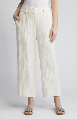 Masai Copenhagen Ptalia Cotton Gauze Crop Wide Leg Pants Jet Stream at Nordstrom,