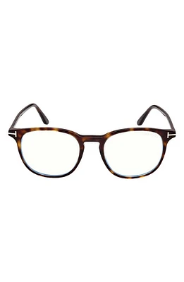 TOM FORD 50mm Blue Light Blocking Glasses in Dark Havana at Nordstrom