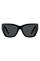 Marc Jacobs 55mm Cat Eye Sunglasses in Black White/Gray at Nordstrom