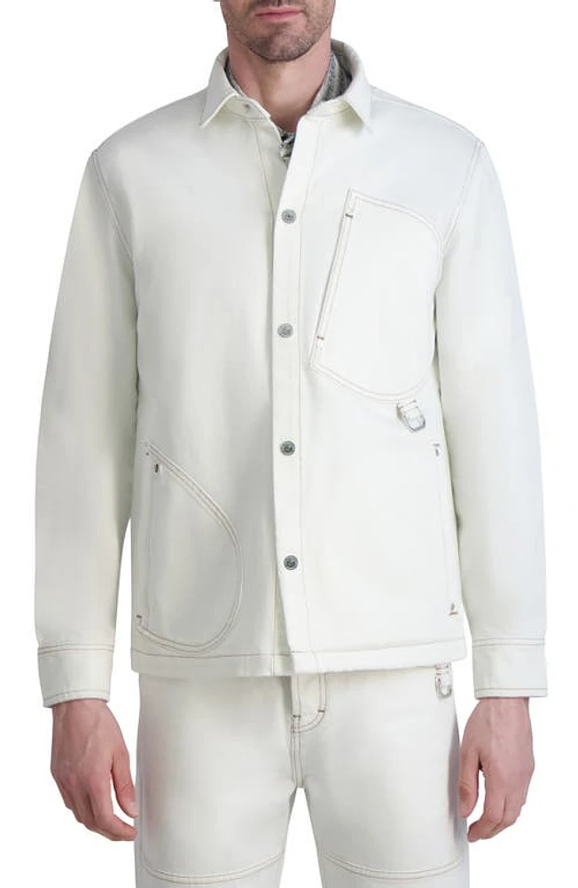 Karl Lagerfeld Paris Snap-Up Denim Jacket Natural at Nordstrom,