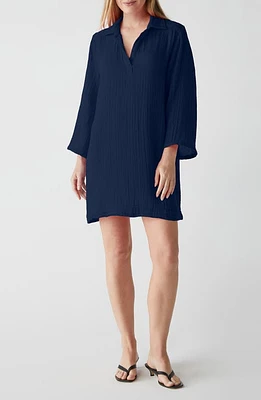 Michael Stars Long Sleeve Gauze Tunic Dress at Nordstrom,