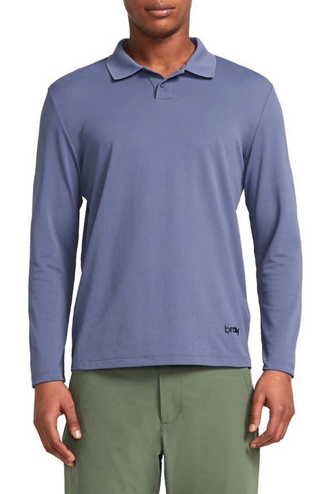 BRADY Zero Hydro Long Sleeve Polo Storm at Nordstrom,