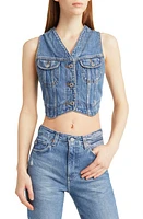 Re/Done Micro Denim Vest in Stoney River at Nordstrom, Size X-Small