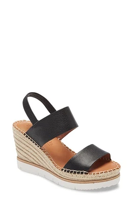 GENTLE SOULS BY KENNETH COLE Elyssa Platform Wedge Sandal Black Leather at Nordstrom,