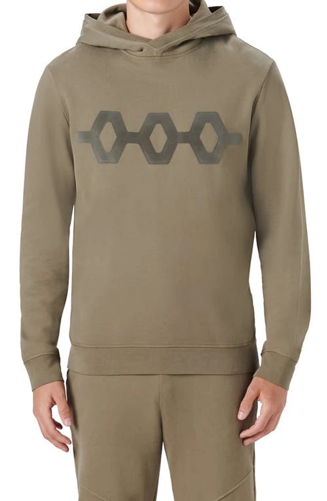 Bugatchi Comfort Organic Cotton Hoodie Olive at Nordstrom,