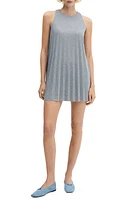 MANGO Pleated Sleeveless Trapeze Minidress Light Heather Grey at Nordstrom,