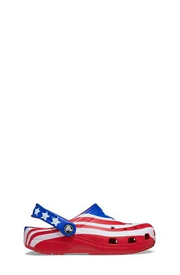 CROCS Kids' Classic American Flag Clog Red/White/Blue at Nordstrom, M