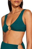 Vitamin A Skylar Ring Detail Rib Bikini Top Ecorib at Nordstrom,