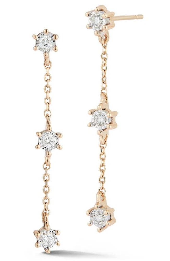 Dana Rebecca Designs Ava Bea Delicate Diamond Drop Earrings in Yellow Gold at Nordstrom