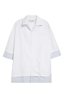 JW Anderson Double Layer Oversize Camp Shirt White at Nordstrom, Us