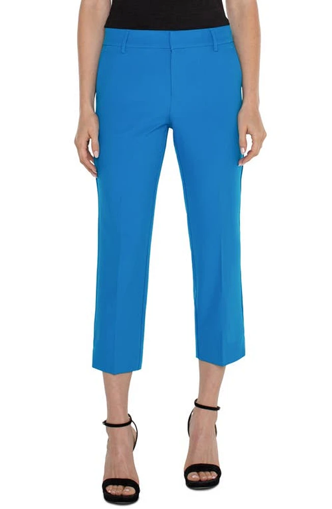 Liverpool Los Angeles Kelsey Crop Slim Stretch Suiting Trousers Diva Blue at Nordstrom,