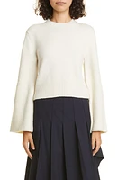 A. L.C. Clover Merino Wool Blend Crop Sweater Natural at Nordstrom,