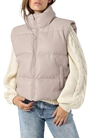 Noisy may Nanna Faux Leather Puffer Vest in Whisper Pink at Nordstrom, Size Small