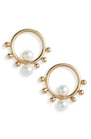 Poppy Finch Circle Bubble Cultured Pearl Drop Earrings in Gold at Nordstrom