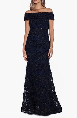 Xscape Evenings Off the Shoulder Sequin Lace Trumpet Gown at Nordstrom,