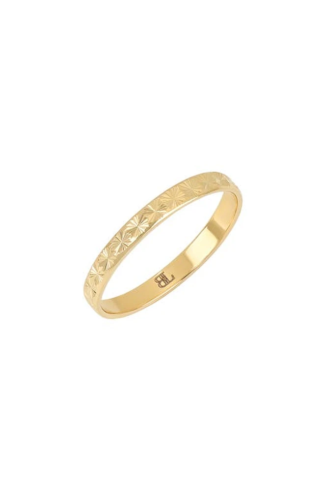 Bony Levy BLG 14K Gold Textured Stackable Ring Yellow at Nordstrom,