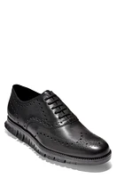 Cole Haan ZeroGrand Wingtip Derby Black/black Leather at Nordstrom,